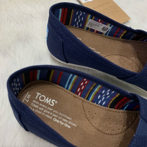 NWT• TOM’S Classic Navy Alpargata Venice Coll - Picture 4 of 12